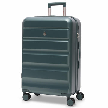 Aerolite 24-Inch Medium Check-In Luggage, 67L Lightweight Hard Shell Suitcase with 4 Spinner Wheels, TSA Lock, Durable ABS Travel Hold Suitcase – Forest Green
